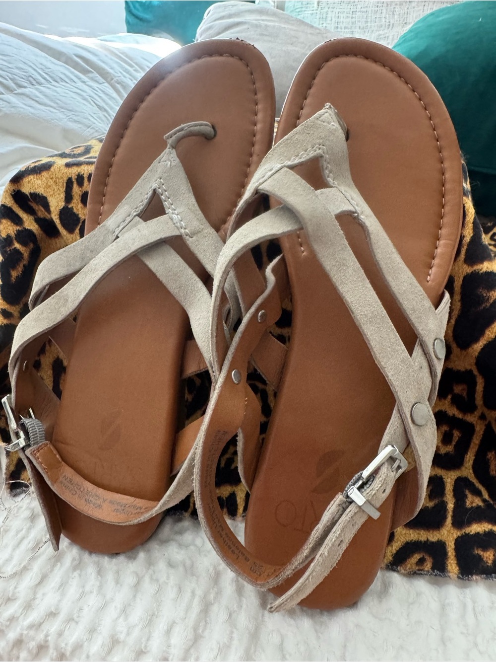 Franco Sarto “Gretchen” Grey Sandals